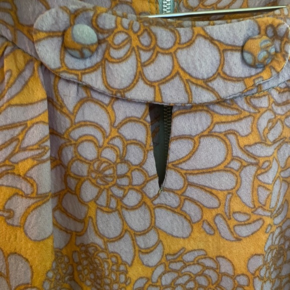 Vintage 1950s Madmen Handmade metal zip Pucci style print Shift Dress M/L - Picture 5 of 11